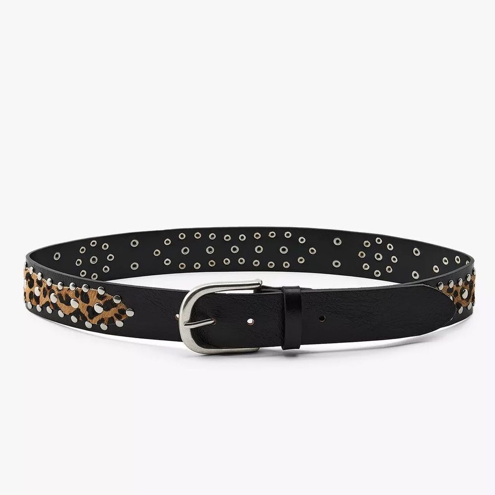 ZARA ANIMAL PRINT LEATHER BELT - Picture 3 of 4